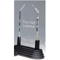 Clear Pop-In Corners Acrylic Award w/ Clipped Rectangle - 3"x6"